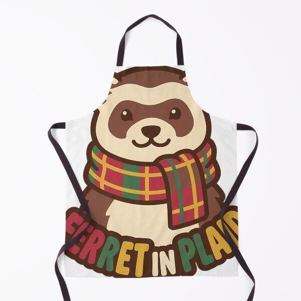Item preview, Retro Ferret Plaid Scarf Christmas Pet Type Design designed and sold by pumsquare.