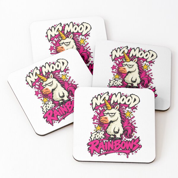 Item preview, No Mood For Rainbows Funny Unicorn Design Anti-Unicorn Humor Gift designed and sold by DigitalPartisan.
