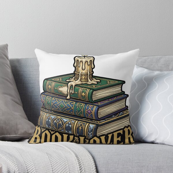 Item preview, Book Lover Winter Library Book Stack - Candle Gothic Emblem designed and sold by IllumeInk.