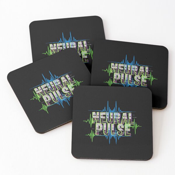 Item preview, Neural Pulse Glitch Striped Letters With Heartbeat Waveform designed and sold by ThreadQuirk.