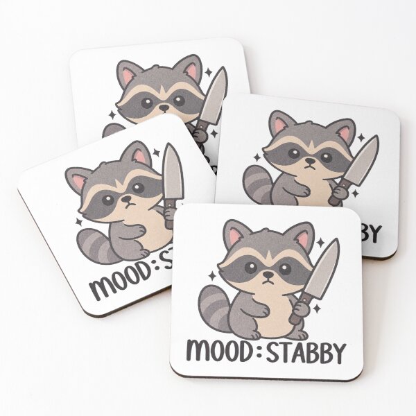 Item preview, Mood Stabby Raccoon Mental Health Humor designed and sold by crestwo-supply.
