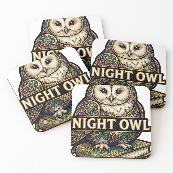 Item preview, Night Owl Winter Library Owl - Closed Book Gothic Emblem designed and sold by IllumeInk.