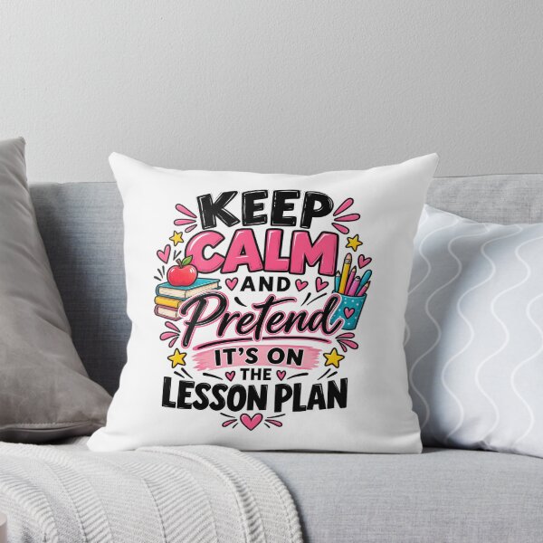 Item preview, Funny Teacher Saying | Keep Calm And Pretend It's On The Lesson Plan designed and sold by Aesthetic-Avenue.