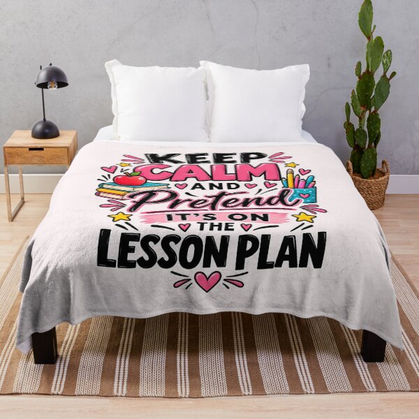 Item preview, Funny Teacher Saying | Keep Calm And Pretend It's On The Lesson Plan designed and sold by Aesthetic-Avenue.