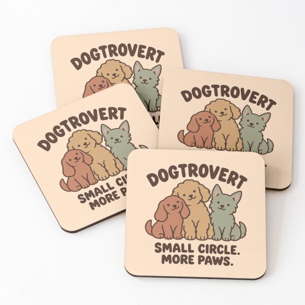 Item preview, Dogtrovert Small Circle More Paws – Funny Minimal Dog Trio for Multi Dog Owners Birthday Gift designed and sold by Im-Ara.