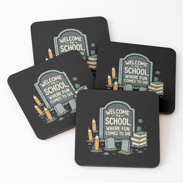 Item preview, Welcome To School Where Fun Comes To Die Graveyard Humor designed and sold by ThreadQuirk.