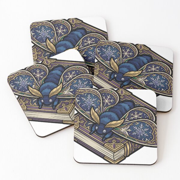 Item preview, Winter Library Moth - Closed Book Rest Gothic Emblem designed and sold by IllumeInk.