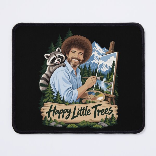 Item preview, Bob Ross - Raccoon - Happy Little Trees designed and sold by karamram.