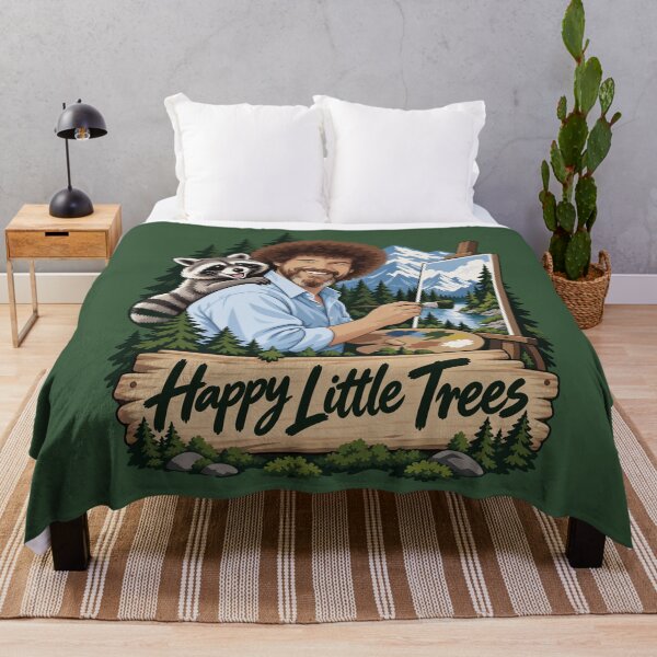 Item preview, Bob Ross - Raccoon - Happy Little Trees designed and sold by karamram.