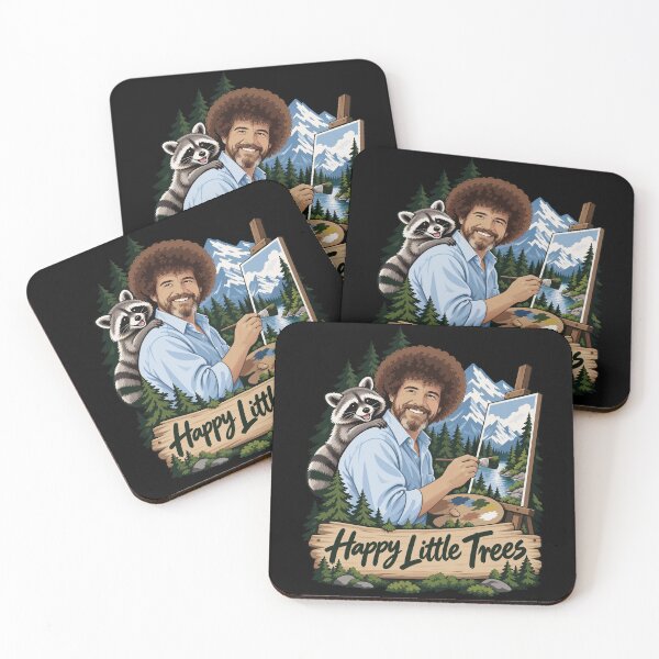 Item preview, Bob Ross - Raccoon - Happy Little Trees designed and sold by karamram.
