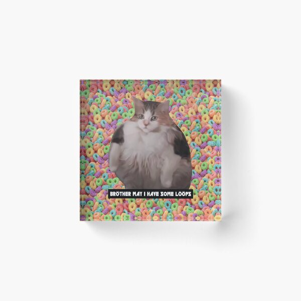 Loops Brother Kitty Acrylic Block