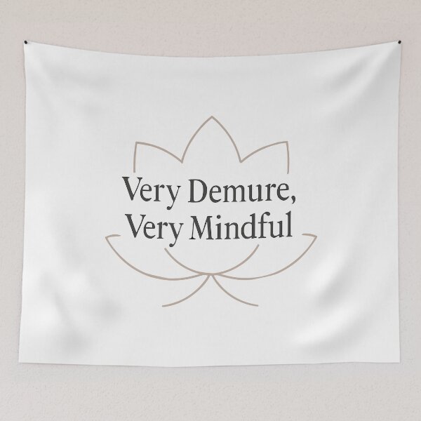 Item preview, Very Demure Very Mindful Elegant Lotus Flower Line Art designed and sold by ThreadQuirk.