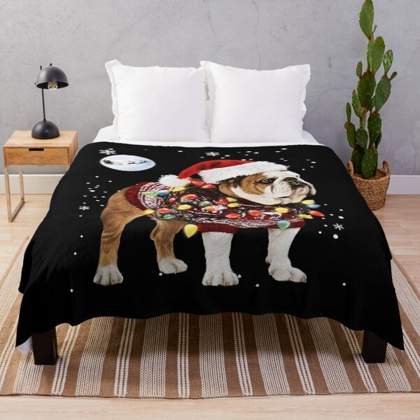 Item preview, English Bulldog Santa Christmas Lights Funny Xmas Men Women designed and sold by Poseyteso.