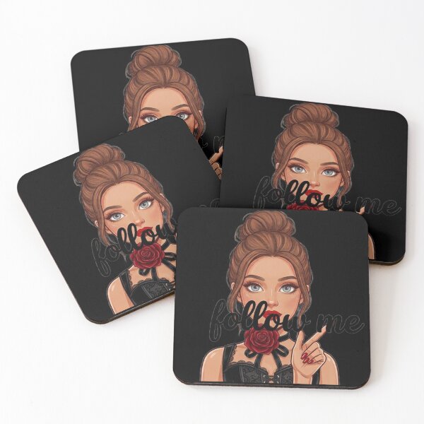 Item preview, Follow Me Glamorous Secret Girl With Red Rose Art designed and sold by MaRCAStro.