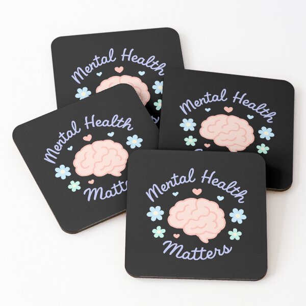 Item preview, Mental Health Matters Pastel Brain Flowers And Hearts designed and sold by ThreadQuirk.
