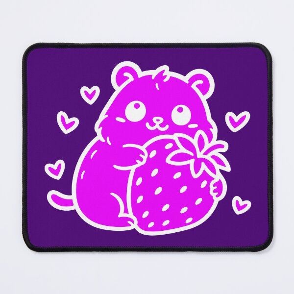 Item preview, Cute Hamster Hugging a Giant Strawberry P designed and sold by studioabstract.