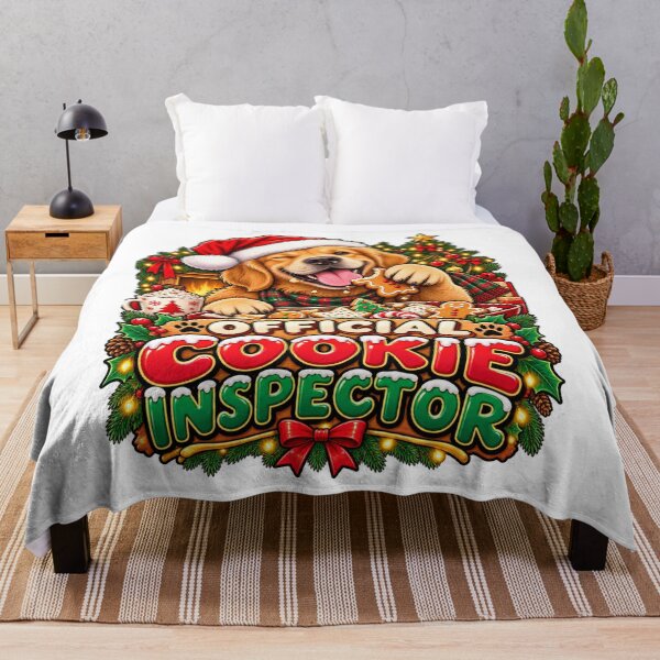 Item preview, Funny Golden Retriever Christmas Cookie Inspector designed and sold by JezzasFunnyShirts .