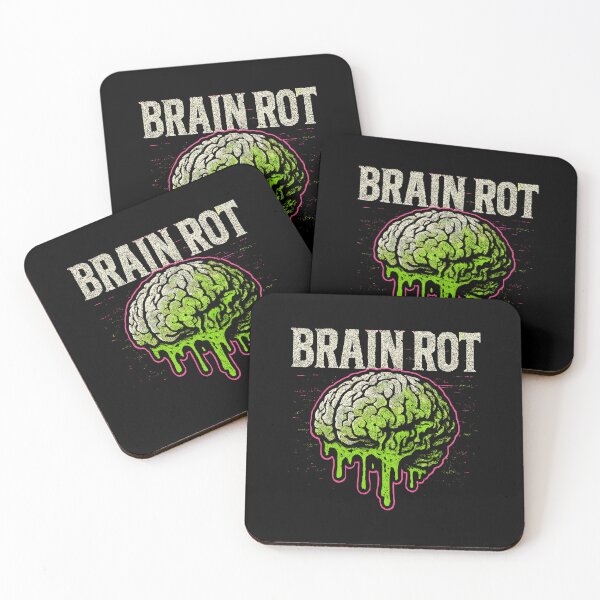 Item preview, Brain Rot Dripping Green Slime Decay Gross Horror Humor designed and sold by ThreadQuirk.
