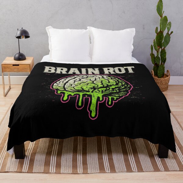 Item preview, Brain Rot Dripping Green Slime Decay Gross Horror Humor designed and sold by ThreadQuirk.