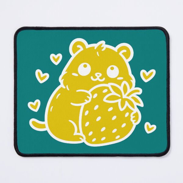 Item preview, Cute Hamster Hugging a Giant Strawberry Y designed and sold by studioabstract.