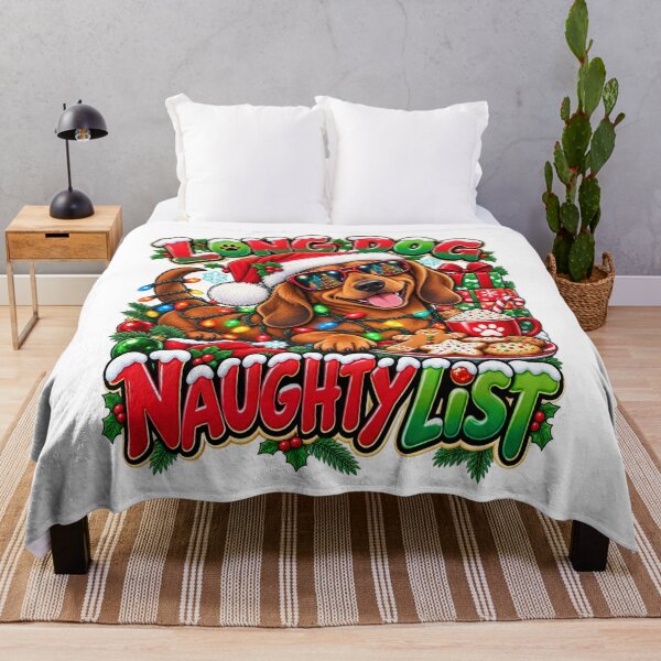 Item preview, Funny Christmas Dachshund Long Dog Naughty List designed and sold by JezzasFunnyShirts .
