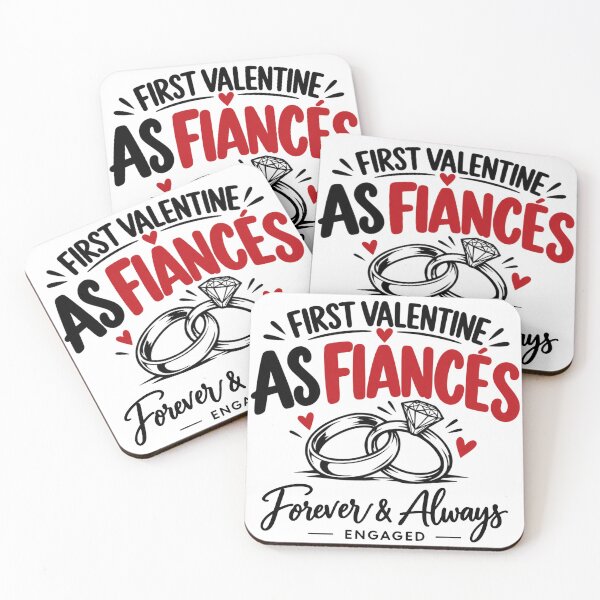 Item preview, First Valentine as Fiancés • Engaged Couple Gift • Romantic Valentine's Day Keepsake • Engagement Celebration designed and sold by TeeVerse27.