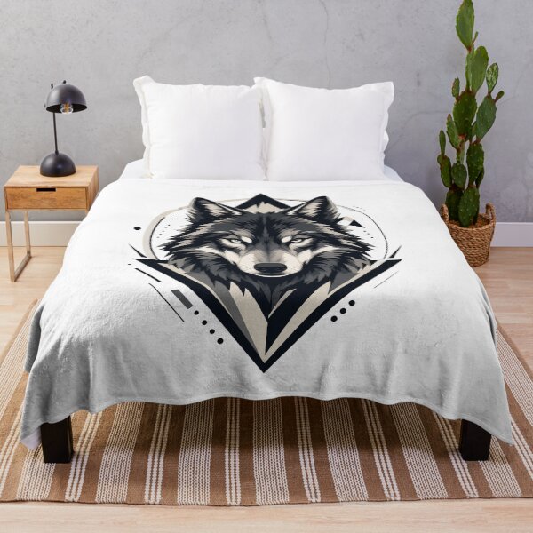 Item preview, Wolf geometric Alpha Wolf wilderness motif designed and sold by Loona97.