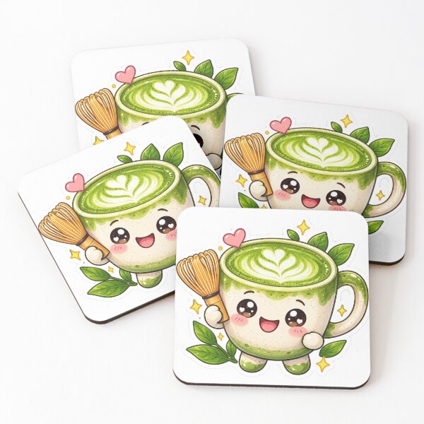Item preview, Matcha Latte Cup Character | Cute Matcha Lover Kawaii Drink designed and sold by SaeedArtStudio.