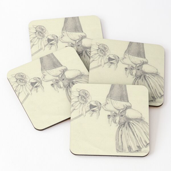 Item preview, Gnome Kissing Flower Sketch designed and sold by RawSketch22.