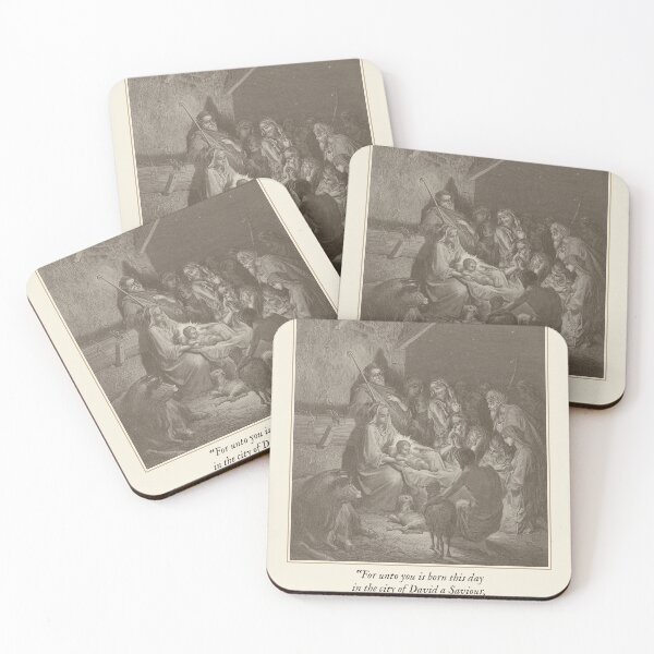 Item preview, Nativity Luke 2:11 KJV Vintage Doré Engraving Christmas designed and sold by BrushAndBlankCo.