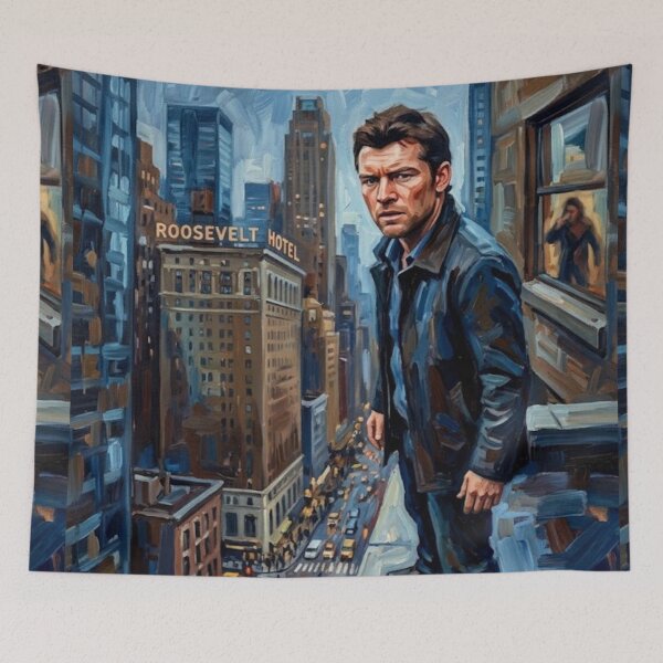 Item preview, Man on a Ledge Thriller Fine Art Tribute designed and sold by Art's Diner.