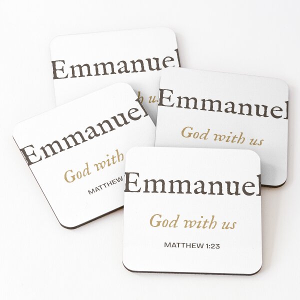 Item preview, Emmanuel God With Us Matthew 1:23 Classic Type designed and sold by BrushAndBlankCo.