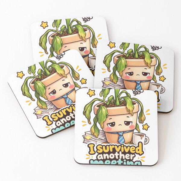 Item preview, I Survived Another Meeting Plant | Funny Office Humor designed and sold by SaeedArtStudio.