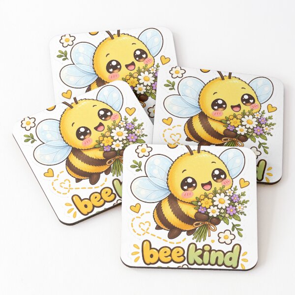 Item preview, Bee Kind with Flowers | Cute Bee Kindness Gift designed and sold by SaeedArtStudio.