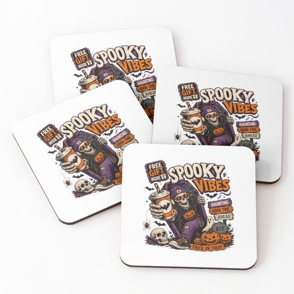 Item preview, Spooky Vibes Skeleton Coffin Halloween Graphic designed and sold by GiaoCalonas.