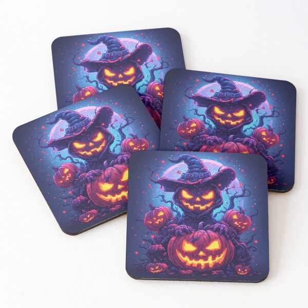 Item preview, Neon Halloween Special Pumpkin Witch Glowing Jack-o’-Lantern Art designed and sold by FusionCipher.