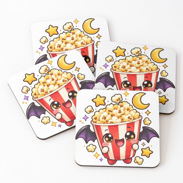 Item preview, Spooky Movie Night Popcorn with Bat Wings | Cute Halloween Popcorn designed and sold by SaeedArtStudio.