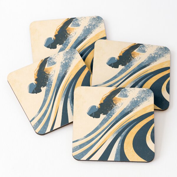 Item preview, Golden Wave Swimmer designed and sold by VisionaryVeils.