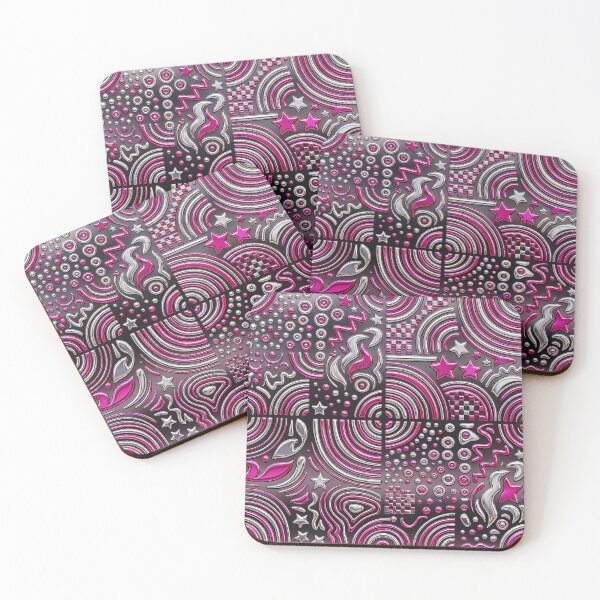 Item preview, Metallic Fuchsia & Silver designed and sold by FunFitsFactory.