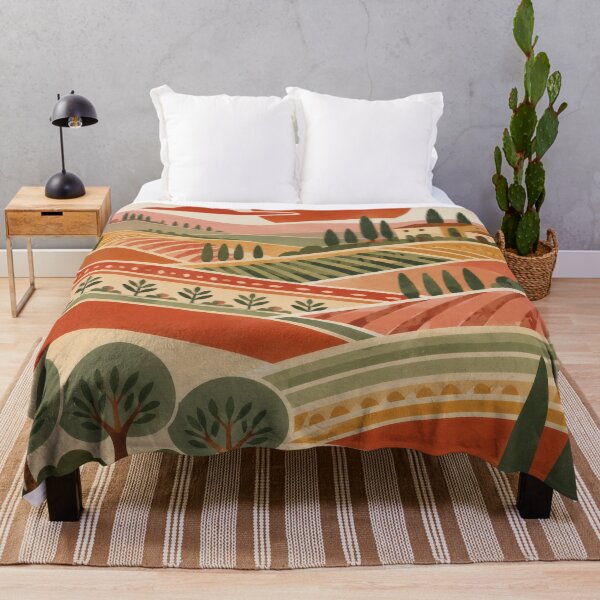 Item preview, Tuscany Poppies and Cypress Trees Landscape Art designed and sold by NatureSight.