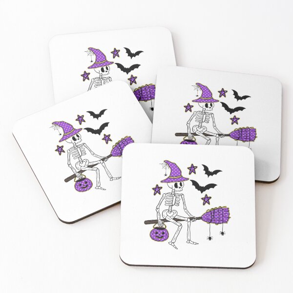 Item preview, Skeleton Witch Riding Broom Halloween designed and sold by GiaoCalonas.
