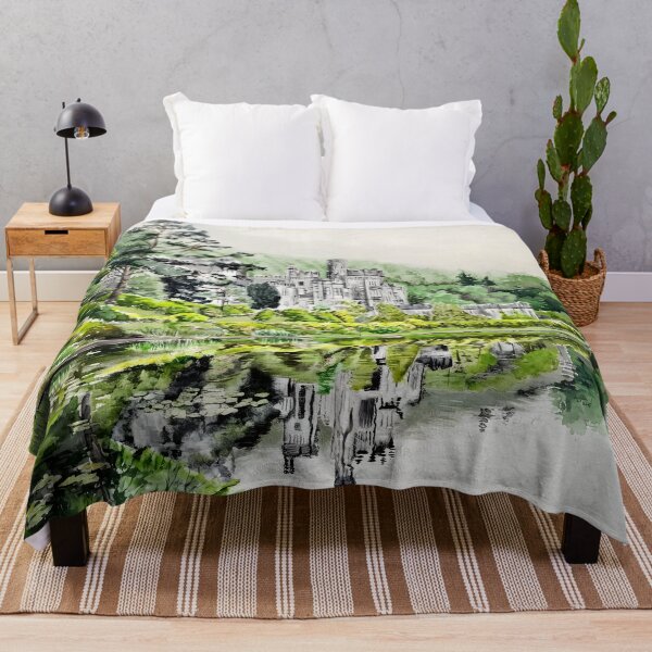 Item preview, Kylemore Abbey Ireland Wall Art – Irish Landscape Painting designed and sold by POSTERIOCREW.
