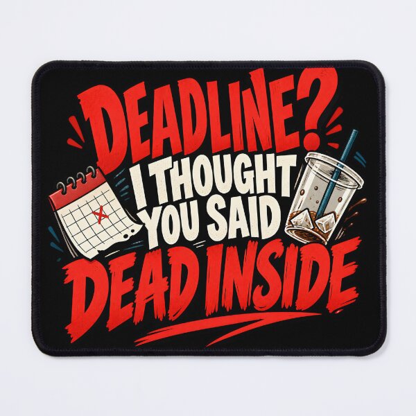 Item preview, Funny Writer Deadline Design - Deadline Dead Inside designed and sold by TeeVex.