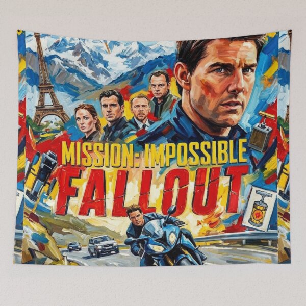 Item preview, Mission Impossible Fallout Action Fine Art Tribute designed and sold by Art's Diner.
