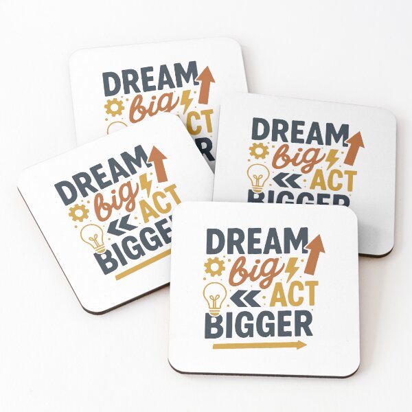 Item preview, Dream Big Act Bigger Lightbulb Gear And Arrow Motivation designed and sold by ThreadQuirk.