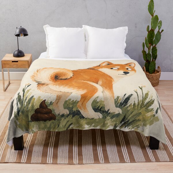 Item preview, Funny Shiba Inu Embarrassed Dog Poop Illustration designed and sold by NatureSight.