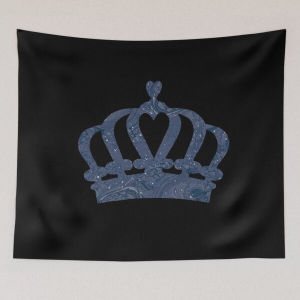 Item preview, Blue Sparkly Heart Shaped Crown designed and sold by CamilasPrints.