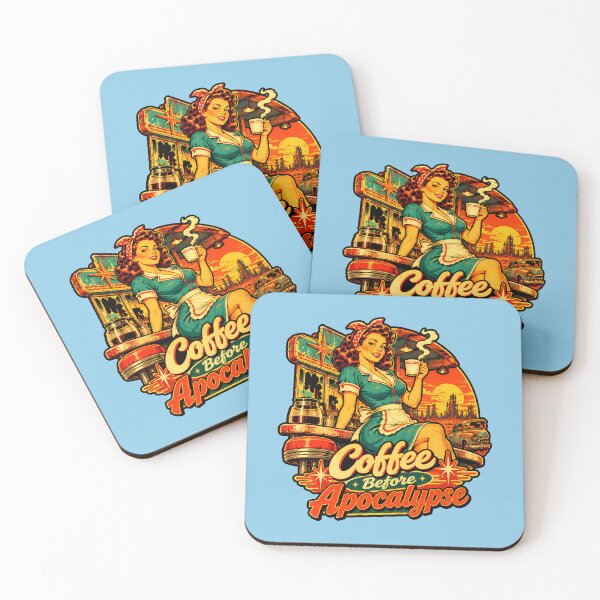 Item preview, Coffee Before Apocalypse, Pin-Up Atomic at the Diner designed and sold by LV-creator.