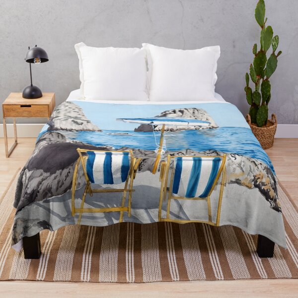 Item preview, La Fontelina Beach Capri Italy – Watercolor Coastal Wall Art designed and sold by POSTERIOCREW.