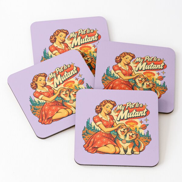 Item preview, My Pet Is A Mutant Pin Up Atomic and Dog designed and sold by LV-creator.